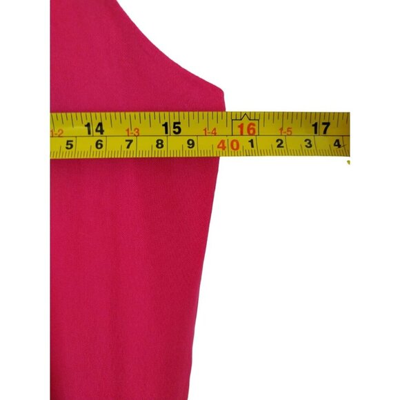 Pink sleeveless halterneck dress with ruffle hem and bow at back, viscose. - Picture 7 of 7